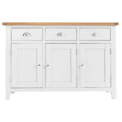 Chester White Painted Oak 3 Door Large Sideboard -Furniture Specialty Store nc prt 3ds 1 w
