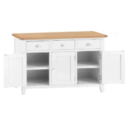 Chester White Painted Oak 3 Door Large Sideboard -Furniture Specialty Store nc prt 3ds 3 w