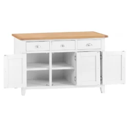Chester White Painted Oak 3 Door Large Sideboard -Furniture Specialty Store nc prt 3ds 4 w