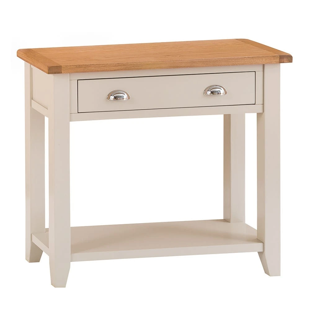 Chester Stone Painted Oak Console Table 2 Chester Stone Painted Oak Console Table - Image 2