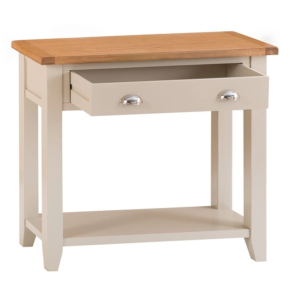 Chester Stone Painted Oak Console Table 3 Chester Stone Painted Oak Console Table - Image 3