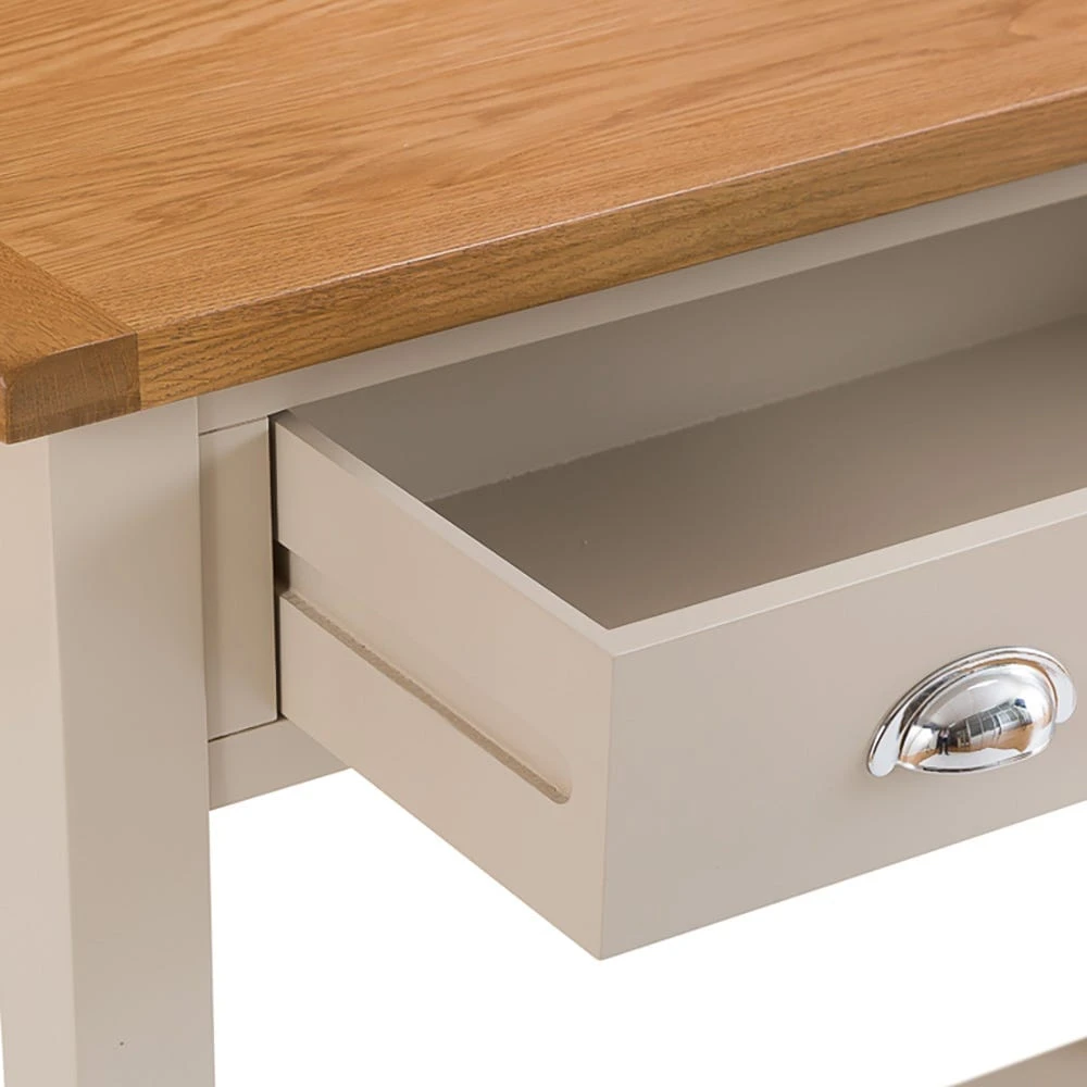 Chester Stone Painted Oak Console Table 6 Chester Stone Painted Oak Console Table - Image 6