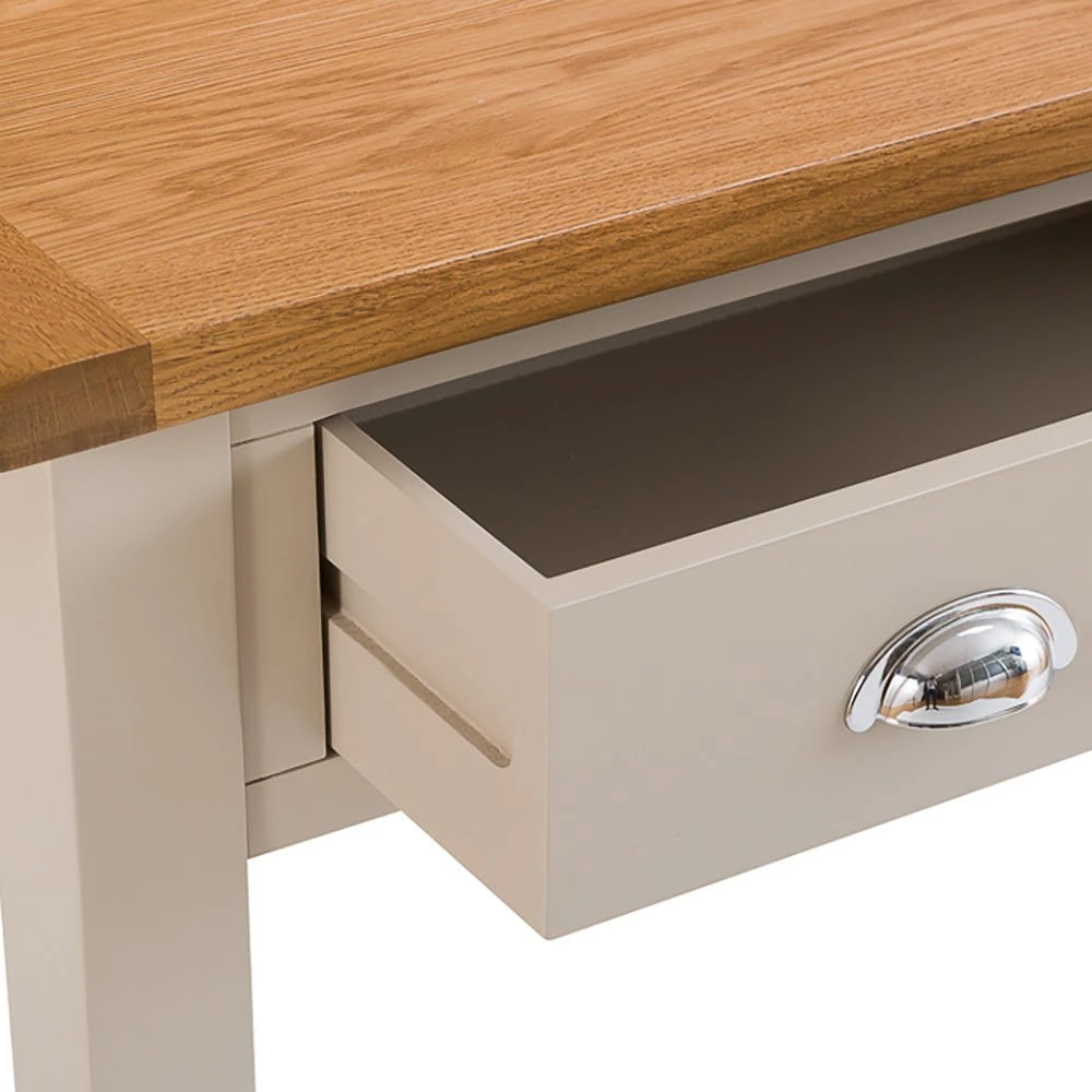 Chester Stone Painted Oak Console Table 5 Chester Stone Painted Oak Console Table - Image 5