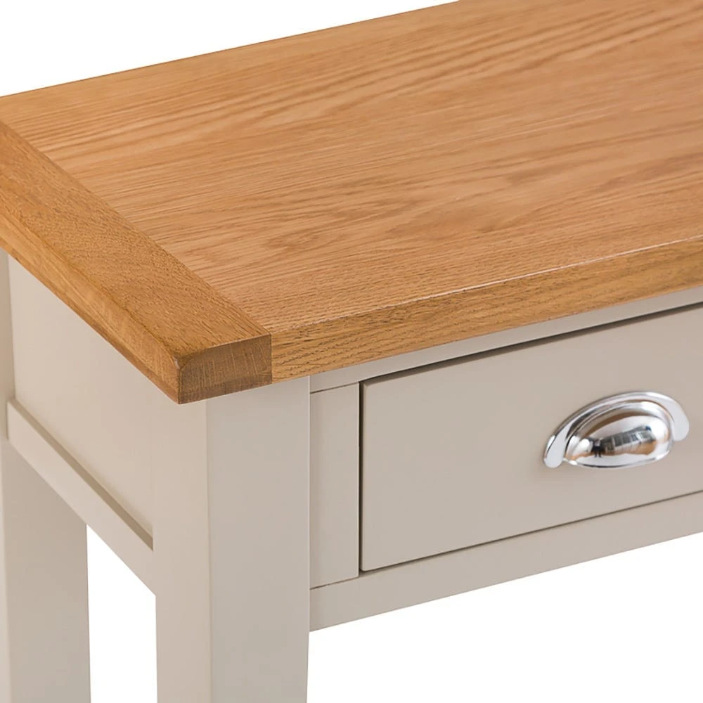 Chester Stone Painted Oak Console Table 4 Chester Stone Painted Oak Console Table - Image 4