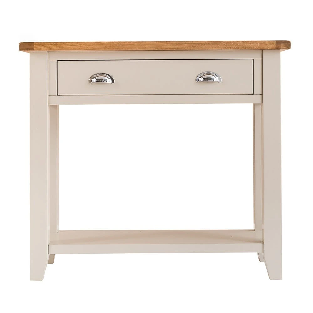 Chester Stone Painted Oak Console Table 10 Chester Stone Painted Oak Console Table - Image 10