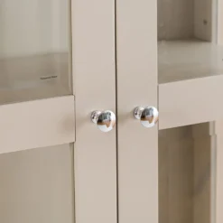 Chester Stone Painted Oak Glass Display Cabinet -Furniture Specialty Store nc prt dis x 3