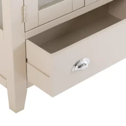 Chester Stone Painted Oak Glass Display Cabinet -Furniture Specialty Store nc prt dis x 6