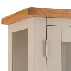 Chester Stone Painted Oak Glass Display Cabinet -Furniture Specialty Store nc prt dis x 8