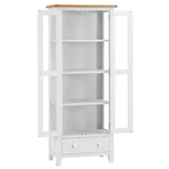 Chester White Painted Oak Glass Display Cabinet 13 Chester White Painted Oak Glass Display Cabinet -Furniture Specialty Store nc prt dis 3 w