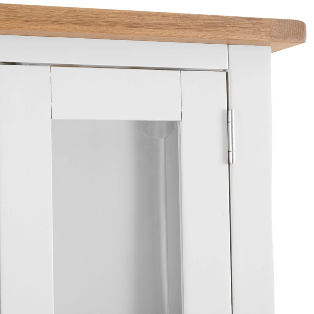 Chester White Painted Oak Glass Display Cabinet 7 Chester White Painted Oak Glass Display Cabinet - Image 7
