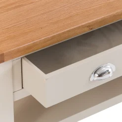 Chester Stone Painted Oak Coffee Table With Drawers -Furniture Specialty Store nc prt lct x 3