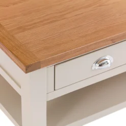 Chester Stone Painted Oak Coffee Table With Drawers -Furniture Specialty Store nc prt lct x 4