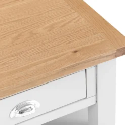 Chester White Painted Oak Coffee Table With Drawers -Furniture Specialty Store nc prt lct 6 w