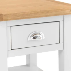 Chester White Painted Oak 1 Drawer Large Lamp Table -Furniture Specialty Store nc prt lt 7 w