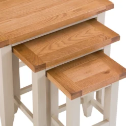 Chester Stone Painted Oak Nest Of 3 Tables -Furniture Specialty Store nc prt n3t x 2