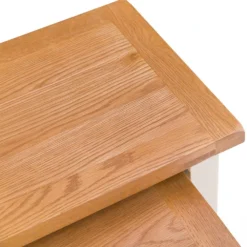 Chester Stone Painted Oak Nest Of 3 Tables -Furniture Specialty Store nc prt n3t x 4