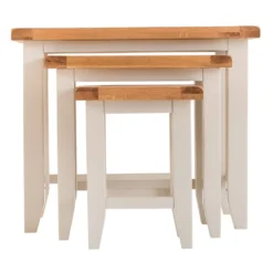 Chester Stone Painted Oak Nest Of 3 Tables -Furniture Specialty Store nc prt n3t x 5