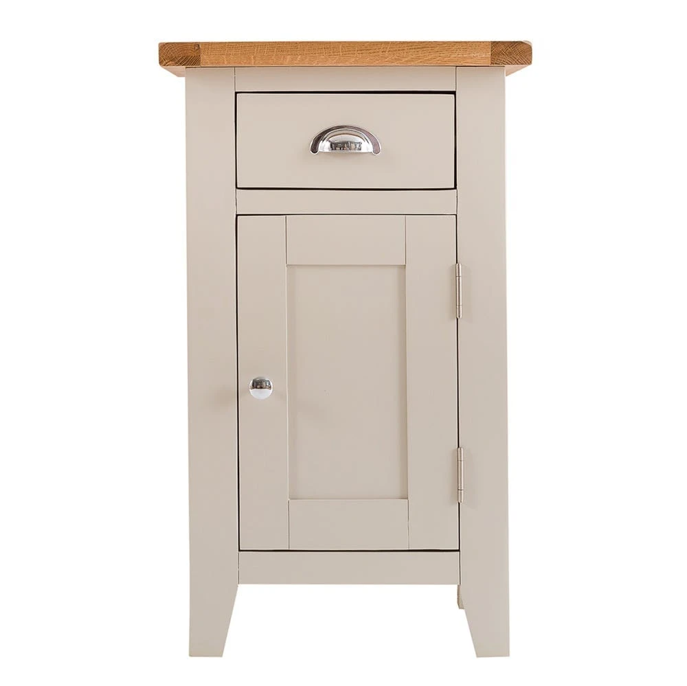 Chester Stone Painted Oak 1 Door Small Cupboard 9 Chester Stone Painted Oak 1 Door Small Cupboard - Image 9