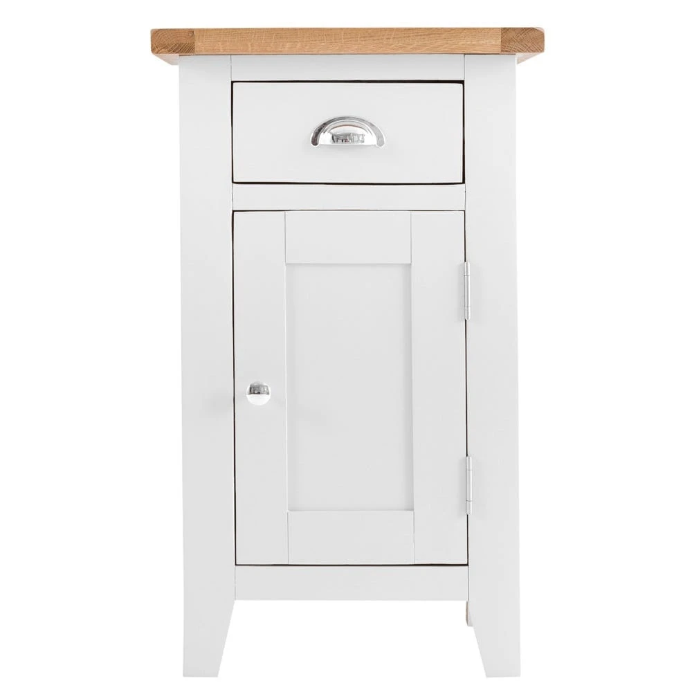 Chester White Painted Oak 1 Door Small Cupboard 9 Chester White Painted Oak 1 Door Small Cupboard - Image 9