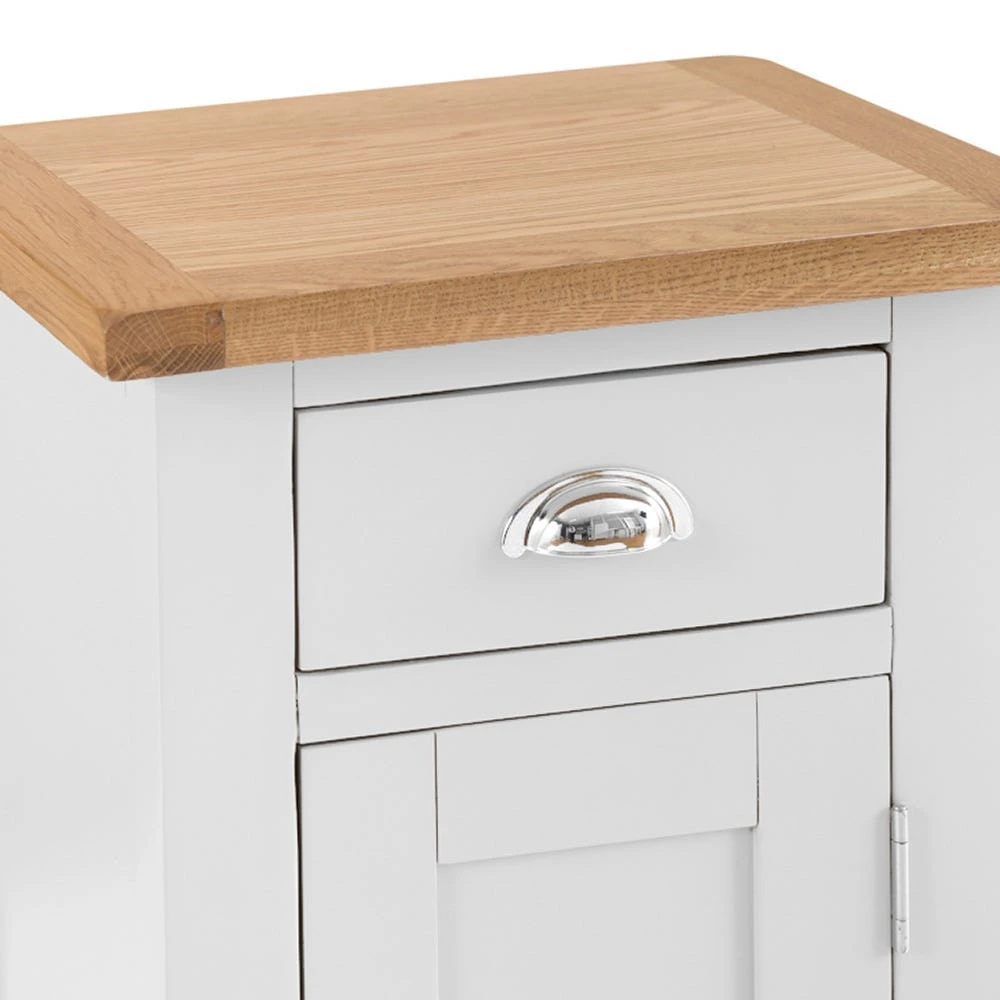 Chester White Painted Oak 1 Door Small Cupboard 6 Chester White Painted Oak 1 Door Small Cupboard - Image 6