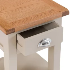 Chester Stone Painted Oak 1 Drawer Small Lamp Table -Furniture Specialty Store nc prt sit x 4
