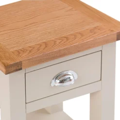 Chester Stone Painted Oak 1 Drawer Small Lamp Table -Furniture Specialty Store nc prt sit x 5