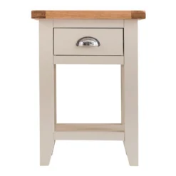 Chester Stone Painted Oak 1 Drawer Small Lamp Table -Furniture Specialty Store nc prt sit x 7
