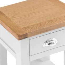 Chester White Painted Oak 1 Drawer Small Lamp Table -Furniture Specialty Store nc prt sit 6 w