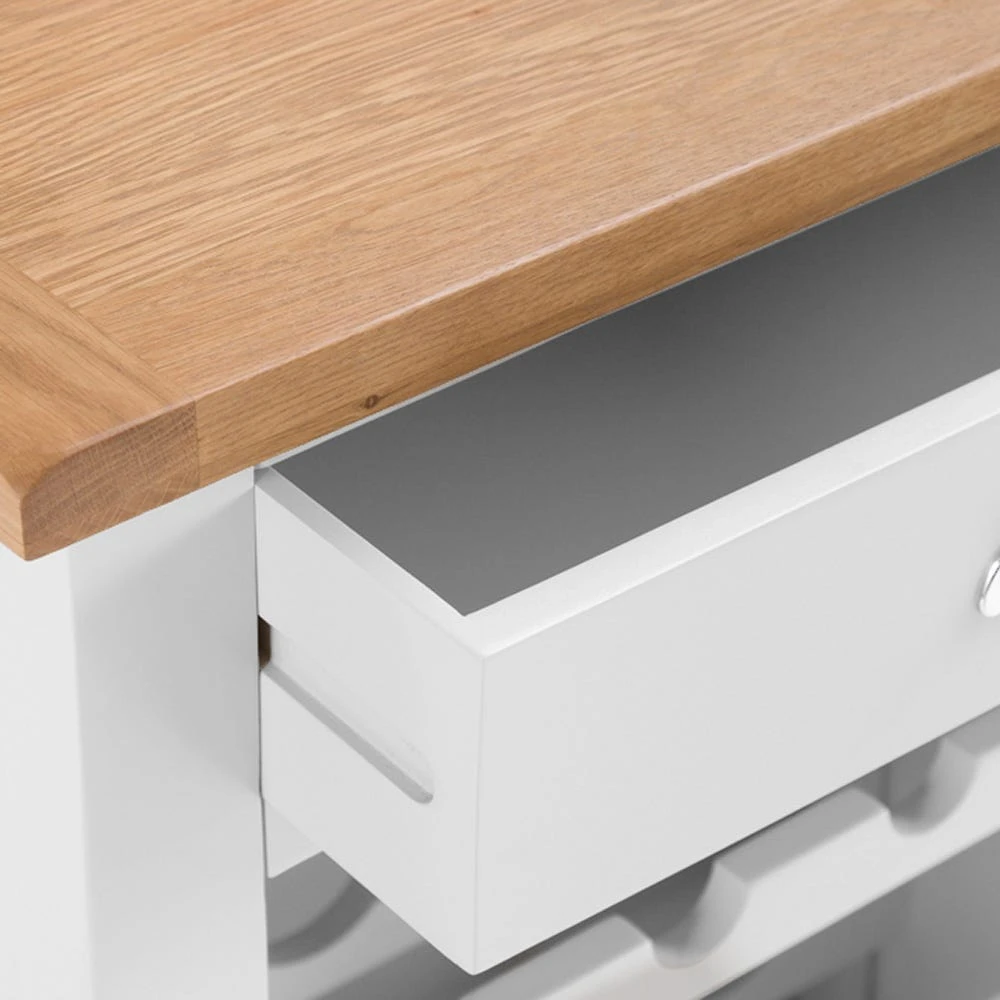 Chester White Painted Oak Wine Cabinet 6 Chester White Painted Oak Wine Cabinet - Image 6