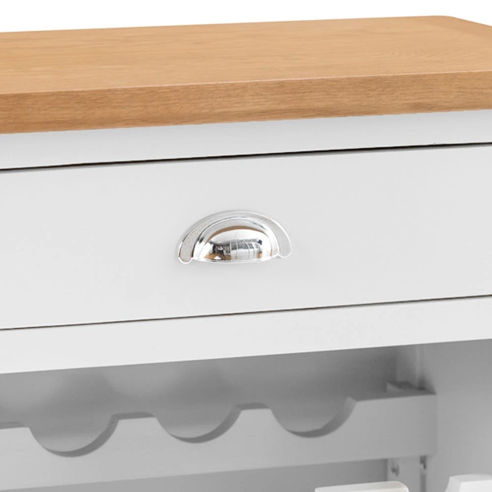 Chester White Painted Oak Wine Cabinet 10 Chester White Painted Oak Wine Cabinet - Image 10