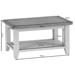 Chester Stone Painted Oak Small Coffee Table -Furniture Specialty Store nc sct