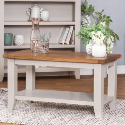 Chester Stone Painted Oak Small Coffee Table