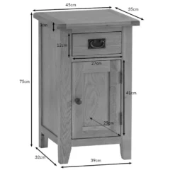 Rustic Oak 1 Door Small Cupboard 19 Rustic Oak 1 Door Small Cupboard -Furniture Specialty Store nc scup