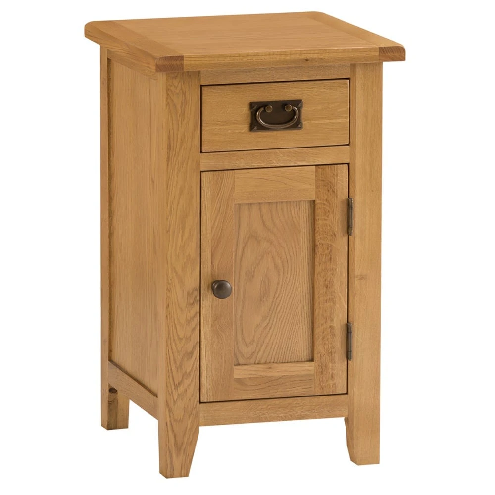 Rustic Oak 1 Door Small Cupboard 2 Rustic Oak 1 Door Small Cupboard - Image 2