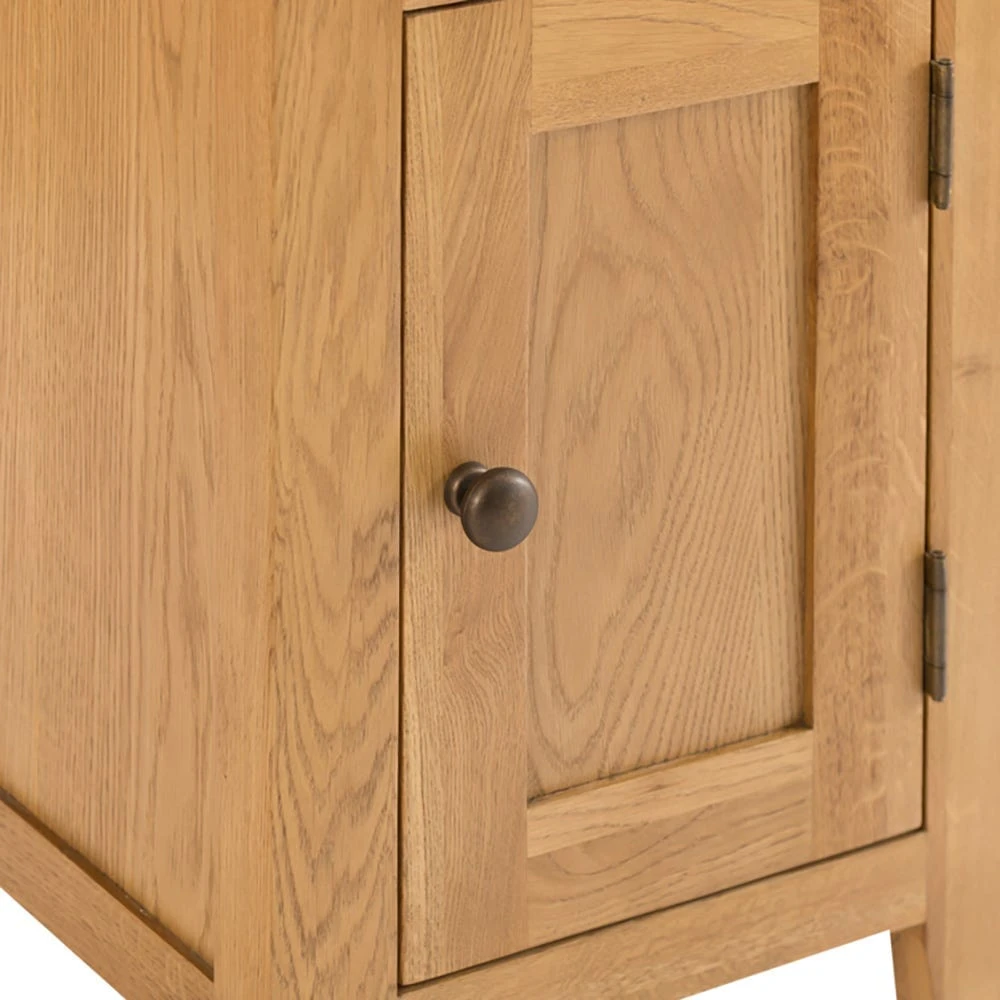 Rustic Oak 1 Door Small Cupboard 8 Rustic Oak 1 Door Small Cupboard - Image 8