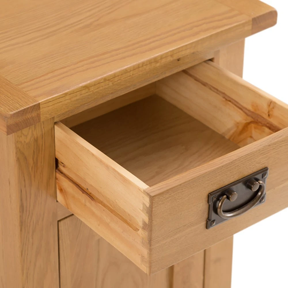 Rustic Oak 1 Door Small Cupboard 4 Rustic Oak 1 Door Small Cupboard - Image 4