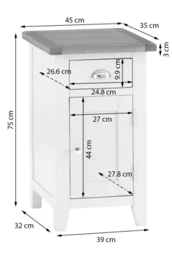 Chester White Painted Oak 1 Door Small Cupboard 19 Chester White Painted Oak 1 Door Small Cupboard -Furniture Specialty Store nc scup w 1