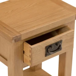 Rustic Oak 1 Drawer Small Lamp Table 16 Rustic Oak 1 Drawer Small Lamp Table -Furniture Specialty Store nc sit ok 6