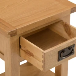 Rustic Oak 1 Drawer Small Lamp Table 15 Rustic Oak 1 Drawer Small Lamp Table -Furniture Specialty Store nc sit ok 7