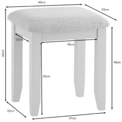 Chester Stone Painted Dressing Stool -Furniture Specialty Store nc st