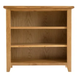 Rustic Oak Small Wide Bookcase -Furniture Specialty Store nc swb ok 2