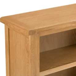 Rustic Oak Small Wide Bookcase -Furniture Specialty Store nc swb ok 4