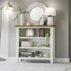 Chester White Painted Oak Small Wide Bookcase