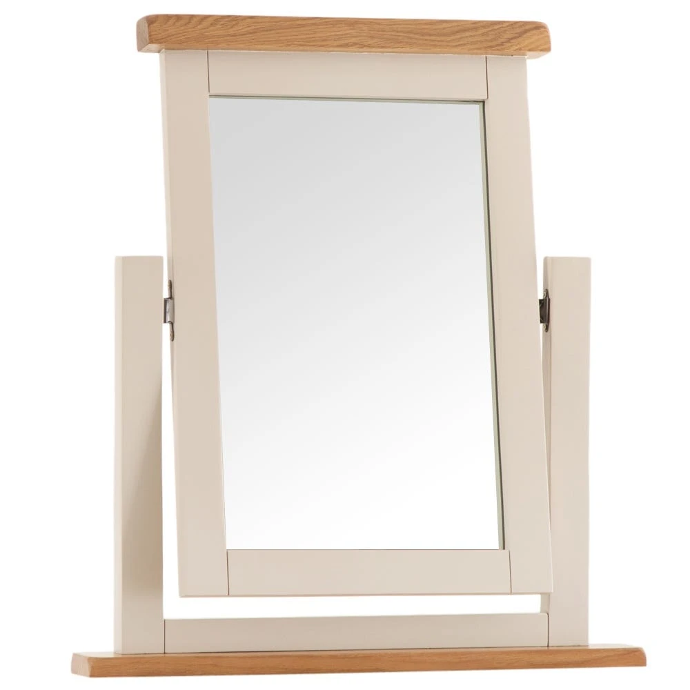 Chester Stone Painted Oak Dressing Table Mirror 2 Chester Stone Painted Oak Dressing Table Mirror - Image 2