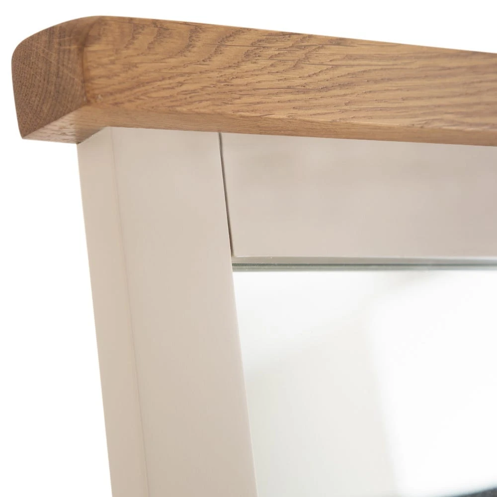 Chester Stone Painted Oak Dressing Table Mirror 3 Chester Stone Painted Oak Dressing Table Mirror - Image 3