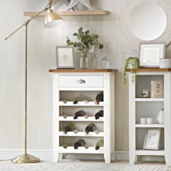 Chester White Painted Oak Wine Cabinet