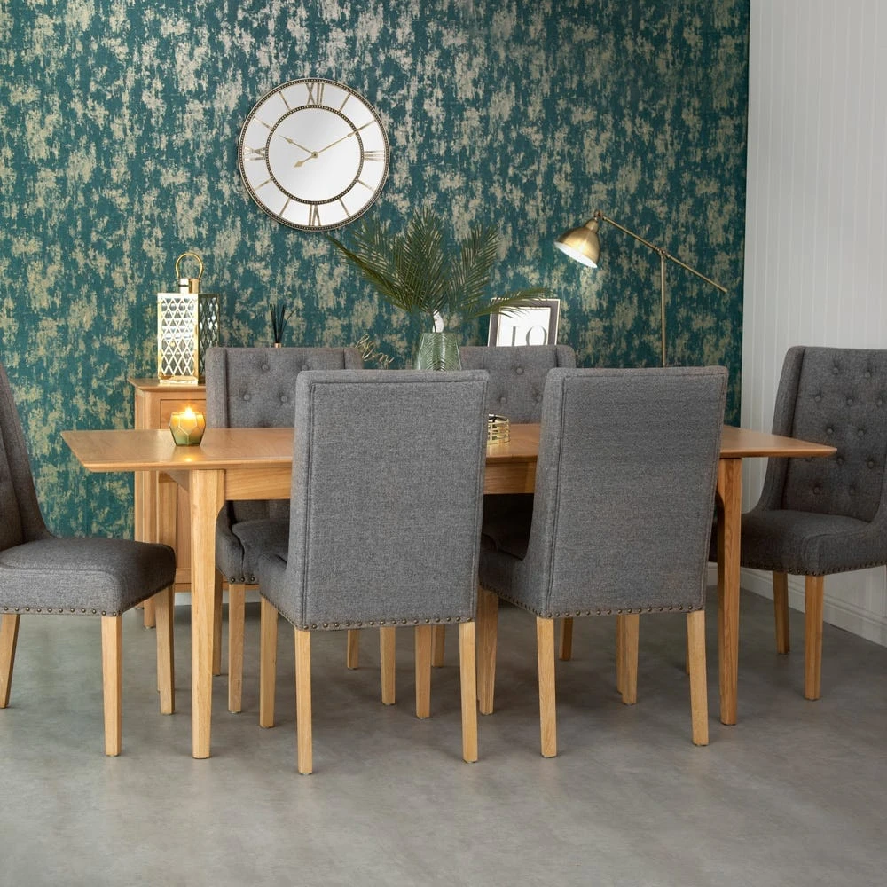 Bergen Oak 1.6m Butterfly Extending Dining Table 1 Bergen Oak 1.6m Butterfly Extending Dining Table