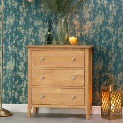 Bergen Oak Chest Of 3 Drawers