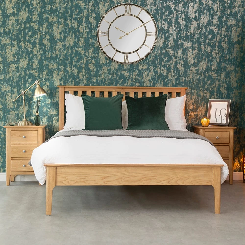 Bergen Oak Double Bed Frame 1 Bergen Oak Double Bed Frame