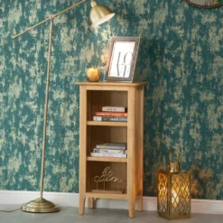 Bergen Oak Small Narrow Bookcase
